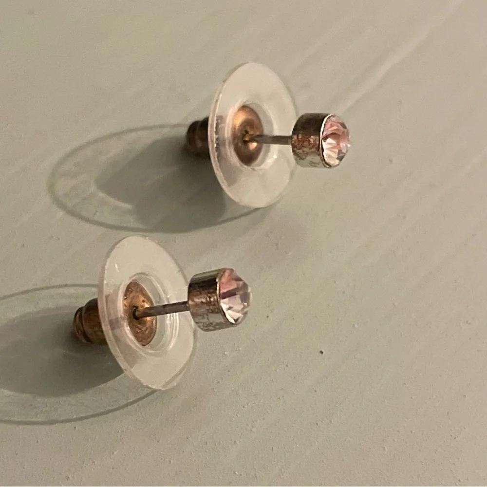 Chic Silver Crystal Stud Earrings